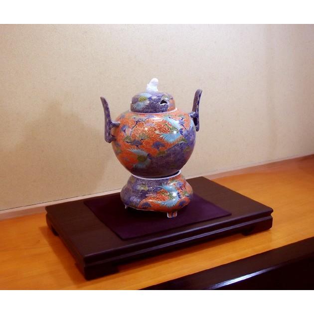 染錦金彩松鶴絵大香炉｜有田焼 陶芸作家 藤井錦彩作 : 有田焼