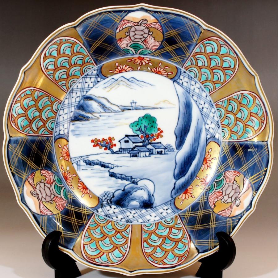 金襴手古伊万里様式飾り皿|有田焼 陶芸作家 藤井錦彩作 金襴手古伊万里様式飾り皿|有田焼 陶芸作家 藤井錦彩作