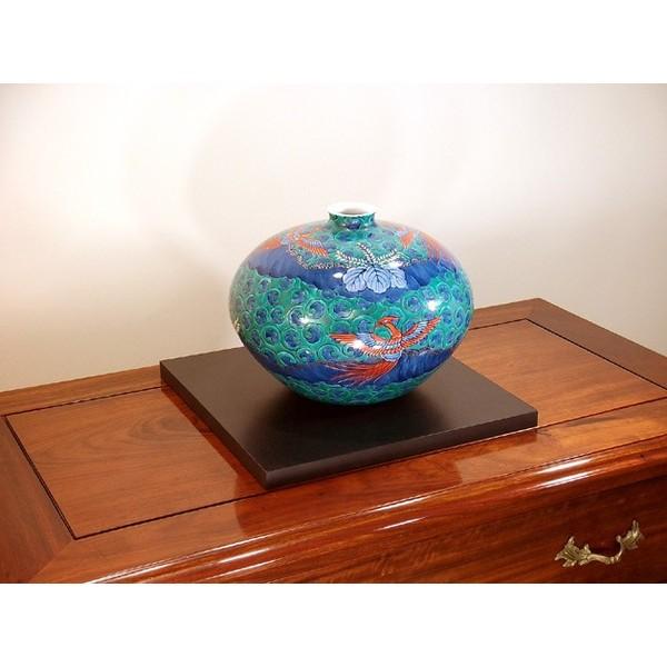 有田焼 色鍋島様式金彩鳳凰唐草桐絵花瓶｜陶芸作家　藤井錦彩 作_2