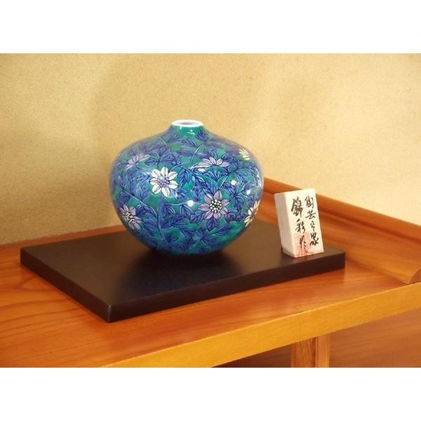 有田焼 染錦鉄線花絵花瓶｜陶芸作家　藤井錦彩 作_3