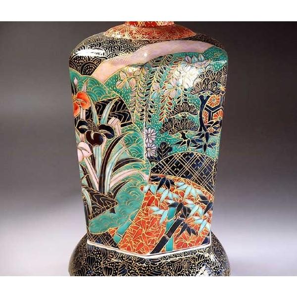 有田焼　金欄手様式花文様飾り六角壺｜陶芸作家　藤井錦彩 作_2