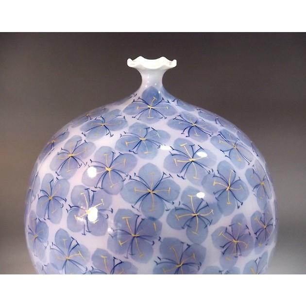 有田焼 和紙染金彩花散らし文様花瓶｜陶芸作家 藤井錦彩 作 : 有田焼