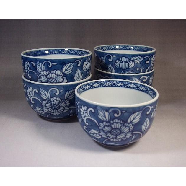 古染付牡丹唐草文様汲出揃｜茶器セット｜有田焼 陶芸家　藤井錦彩作　_3