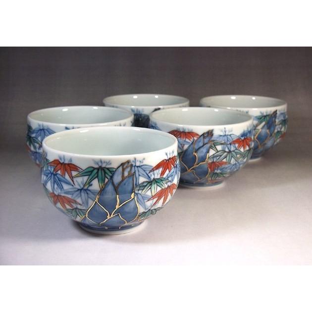 染錦金彩竹景図汲出揃｜茶器セット｜有田焼 陶芸家　藤井錦彩作　