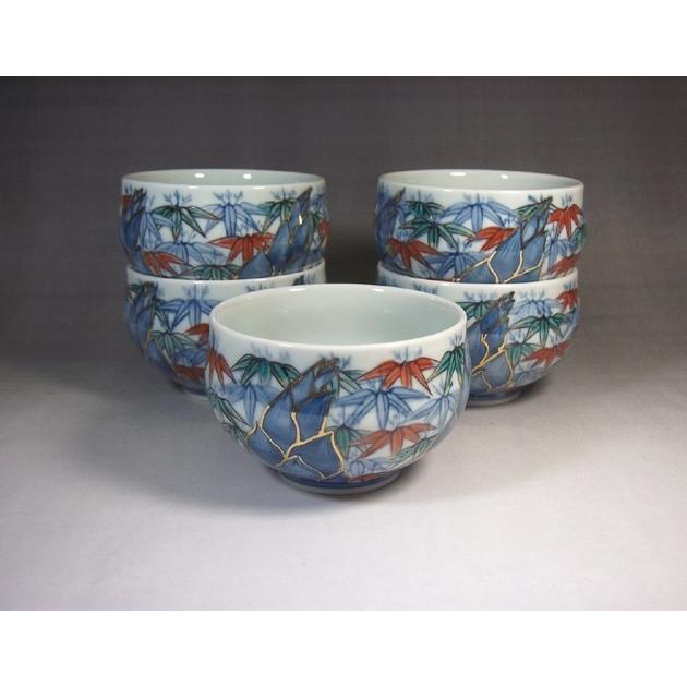 染錦金彩竹景図汲出揃｜茶器セット｜有田焼 陶芸家　藤井錦彩作　_3