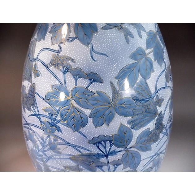 有田焼 和紙染金彩草花文様花瓶｜陶芸作家　藤井錦彩 作_3
