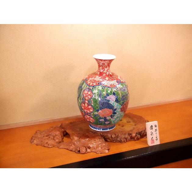 金彩花鳥図特大花瓶｜有田焼 陶芸作家 藤井錦彩作 : 有田焼 藤井錦彩窯