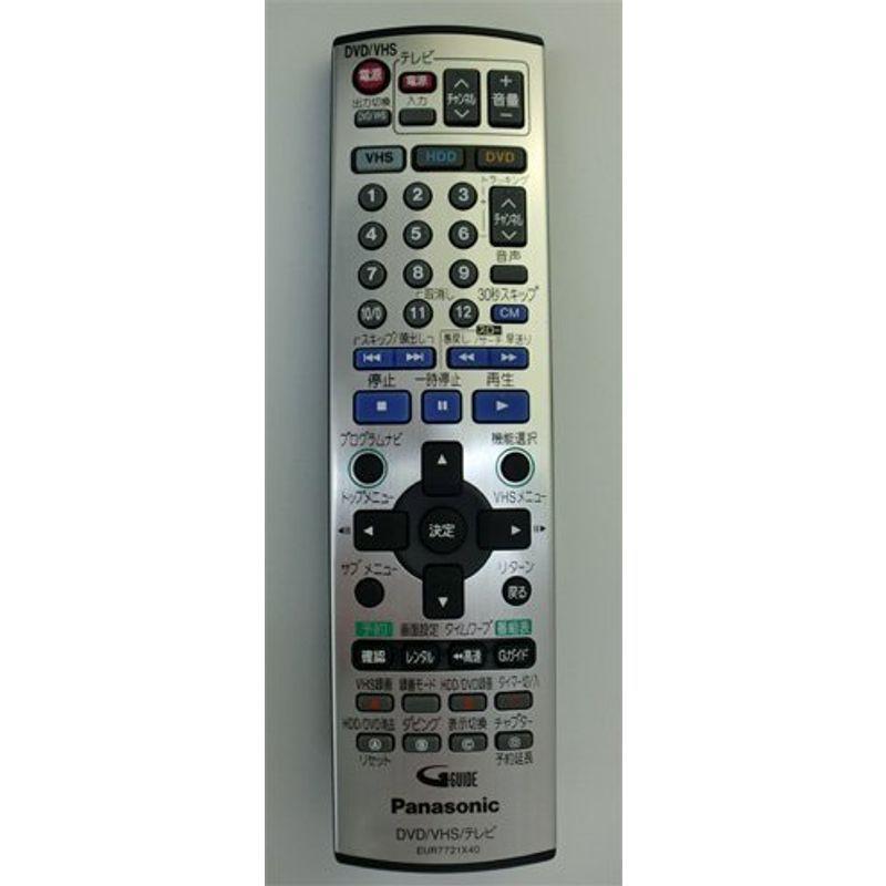 Panasonic DVDビデオレコーダー用リモコン EUR7721X40 ブルーレイ、DVDプレーヤー