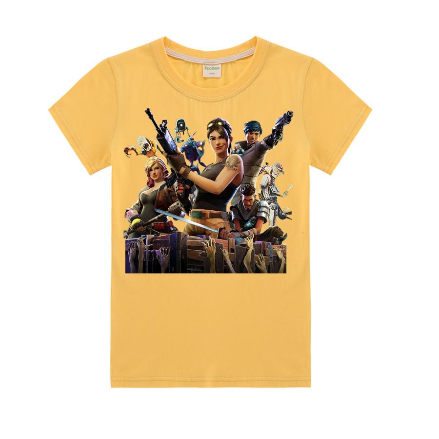 Tシャツ FORTNITE フォートナイト ティーシャツ 半袖 黒 ブラック ゲーム ロゴ 子供 男女兼用コスチューム アニメ 通気吸汗 13色｜kinseido2020｜02