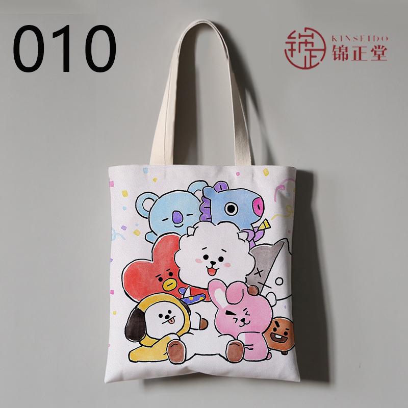 BTS(防弾少年団) 日常用/韓流グッズ LOVE YOURSELF BT21応援 トートバッグ 帆布 軽量 大容量 かばん おしゃれ  レディース ズックのカバン 学生可愛い手提げ袋｜kinseido2020｜11