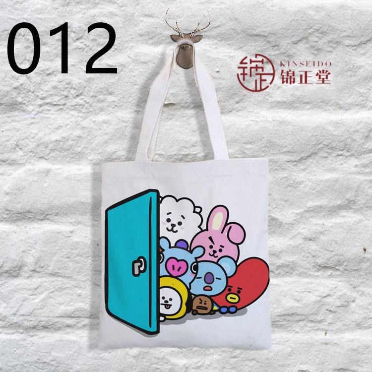 BTS(防弾少年団) 日常用/ BT21 韓流グッズ 応援 トートバッグ 帆布