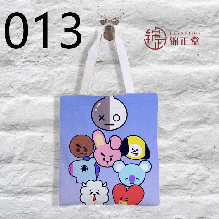 BTS(防弾少年団) 日常用/ BT21 韓流グッズ 応援 トートバッグ 帆布