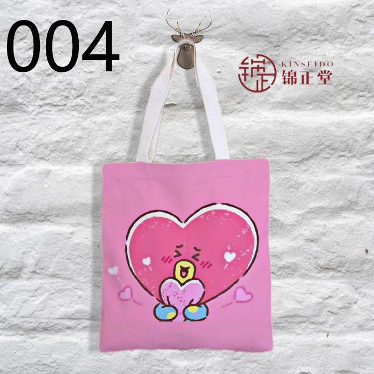 BTS(防弾少年団) 日常用/ BT21 韓流グッズ 応援 トートバッグ 帆布