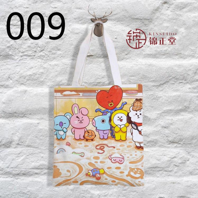 BTS(防弾少年団) 日常用/ BT21 韓流グッズ 応援 トートバッグ 帆布