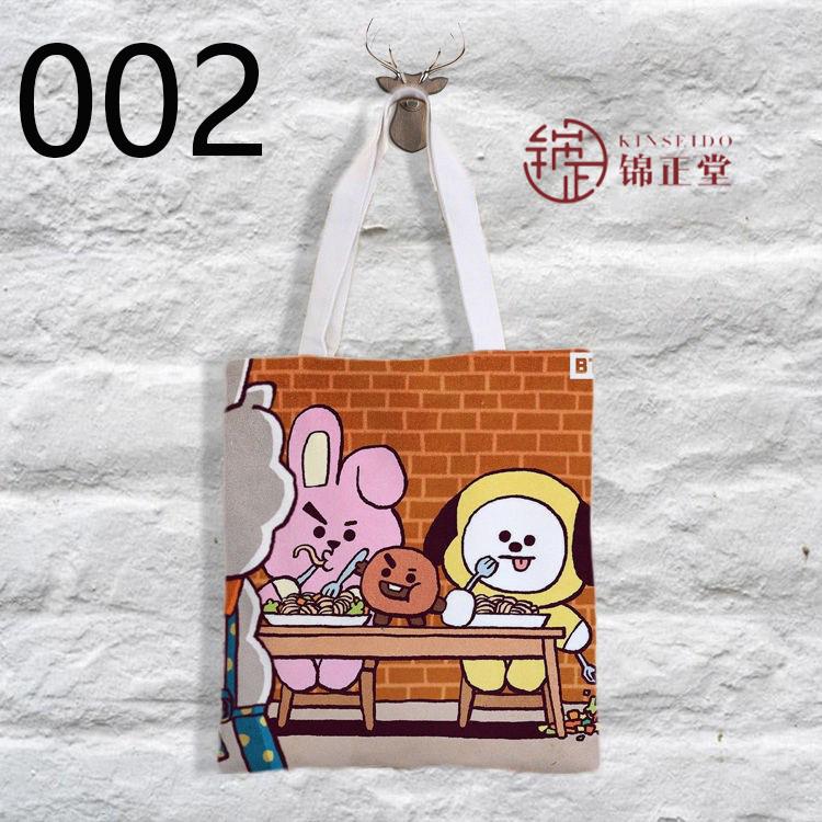 BTS(防弾少年団) 日常用/ BT21 韓流グッズ 応援 トートバッグ 帆布