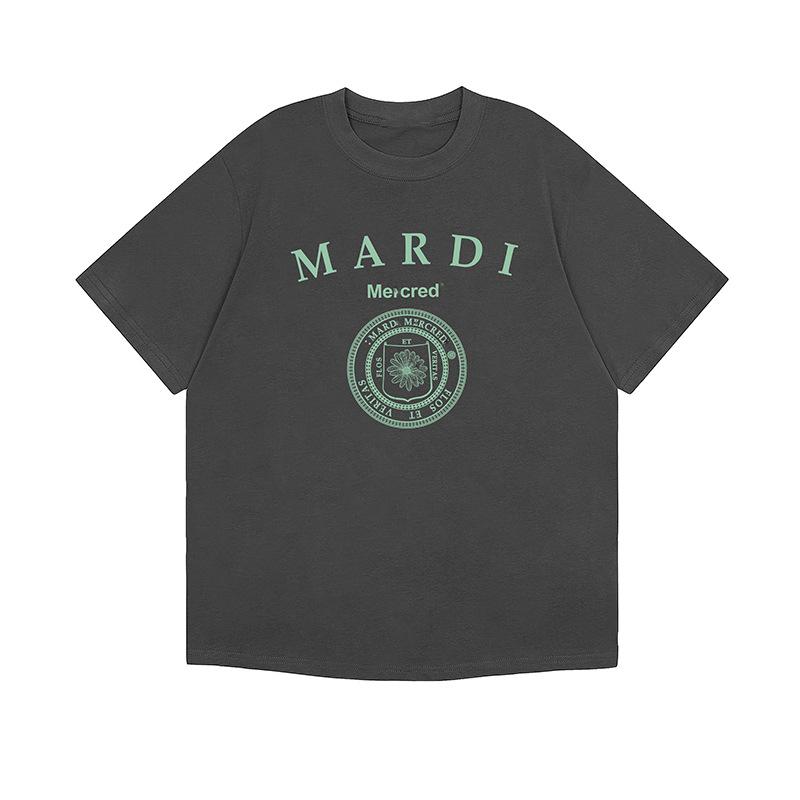 Mardi MERCREDI Tシャツ レディース メンズ トップス 半袖 丸ネック ロゴＴシャツ コットン カジュアル 可愛い 韓国ファッション 男女兼用 カワイイ 新作