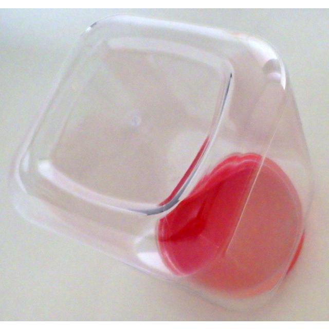 赤いフタ付き ポット容器 20個セット 送料無料 : 飴菓子専門店