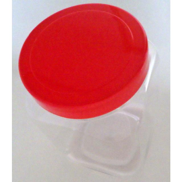赤いフタ付き ポット容器 40個セット 送料無料 : 飴菓子専門店 金扇
