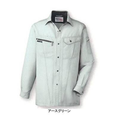 コーコス信岡 AS-728 長袖シャツ 一番の贈り物 L メタリックシルバー3 バーゲンで 作業着 作業服