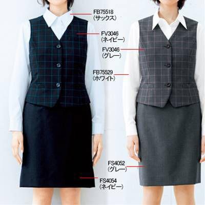 ヌーヴォ　FV3046　ベスト　事務服　制服　15号・グレー2