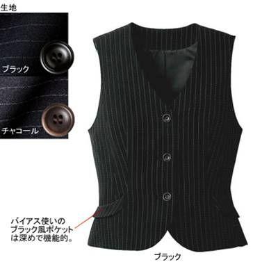 ヌーヴォ　FV3573　ベスト　制服　11号・ブラック1　事務服