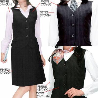 ヌーヴォ　FV3573　ベスト　21号〜23号　オフィスウェア　事務服　制服