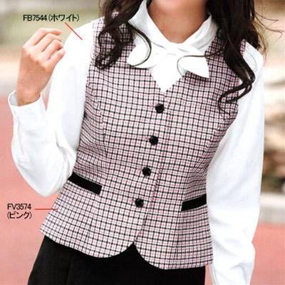 ヌーヴォ　FV3574　ベスト　事務服　制服　11号・グレー1