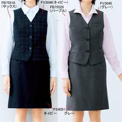 ヌーヴォ FS4051 インサイドプリーツスカート 5号-19号 オフィスウェア