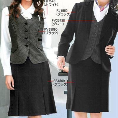 ヌーヴォ　FS4569　マーメードプリーツスカート　事務服　制服　11号・ブラック1