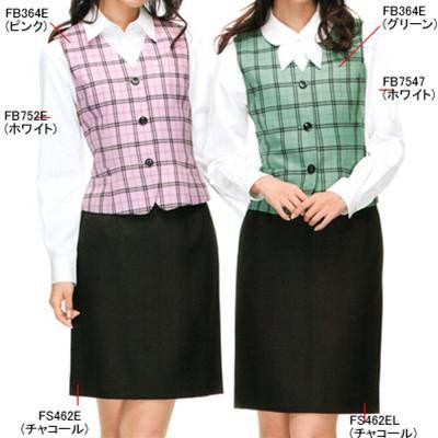 ヌーヴォ FS462E セミタイトスカート 21号〜23号 オフィスウェア 事務服 制服