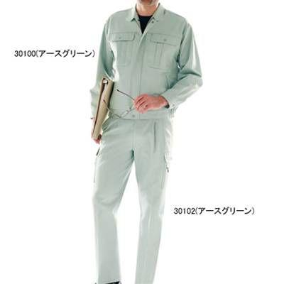 自重堂 作業服 30100 形態安定ブルゾン 4L 秋冬用 作業着 : 作業服