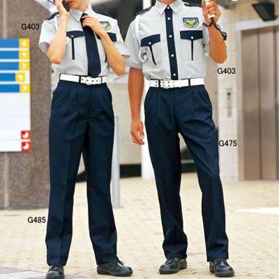 警備服・防犯商品 G-best G403 夏半袖ペアシャツ SS-4L ワッペンや吊紐