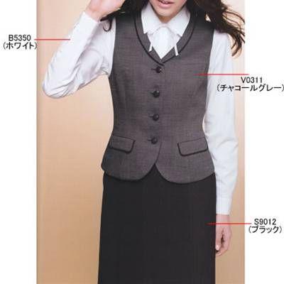ピエ V0311-97 ベスト(4ツボタン) 17号-19号 オフィスウェア : 作業服