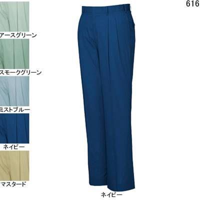 自重堂 作業服 作業着 616 抗菌・防臭ツータックパンツ W91〜W106 春夏用 ズボン｜kinsyou-webshop