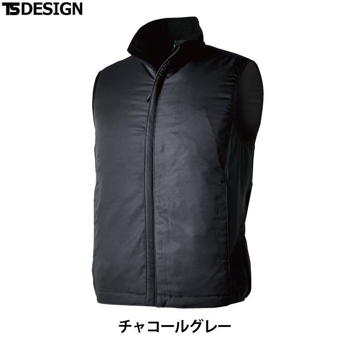 作業服 秋冬用 TSDESIGN 6628 防風ストレッチライトウォームベスト 3L〜4L｜kinsyou-webshop｜08