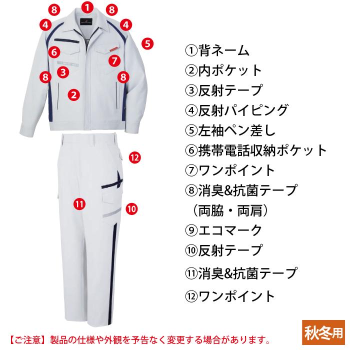 自重堂 作業服 上下セット 83600 ストレッチジャンパーSS-LL と 83602