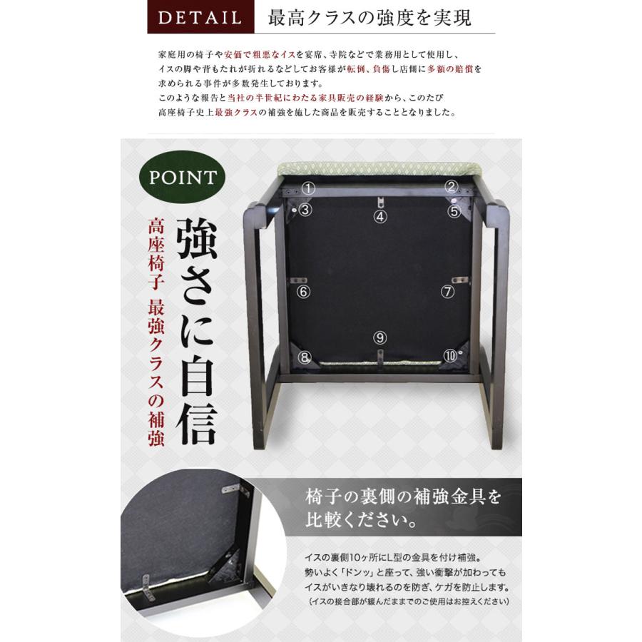 4脚セット ロータイプ 持ち手無し お座敷座椅子 スタッキングチェア