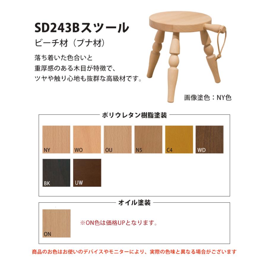 当店在庫限り】 SD243N SD243B Milk stool ミルクスツール 飛騨産業