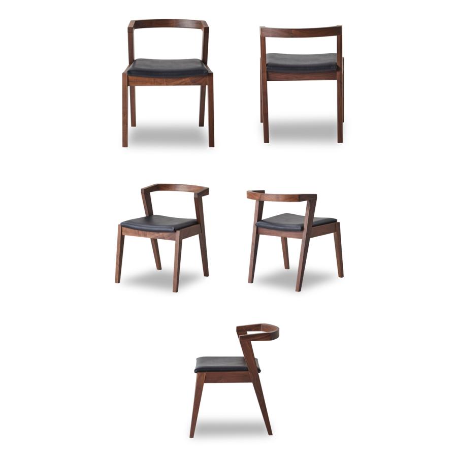 ヤマト工芸 【ウォールナット】【ダイニングチェアキレット】【1脚