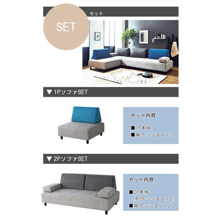 9月下旬頃入荷予定※ 1PソファーSET（1Pソファ×1、背クッション×1