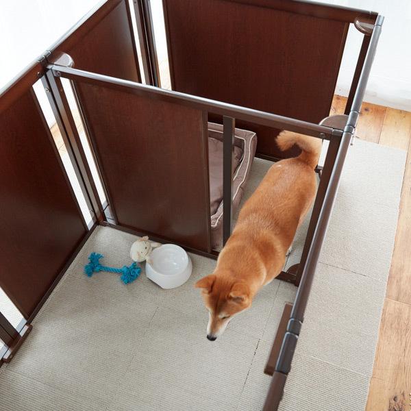 ペットサークル 犬用 多頭飼い サークルケージ 中型犬 大型犬 室内用 木製 ペット家具 「 サークルプラス ツードア F80Lp メッシュ 」 kiinus キーヌス 日本製