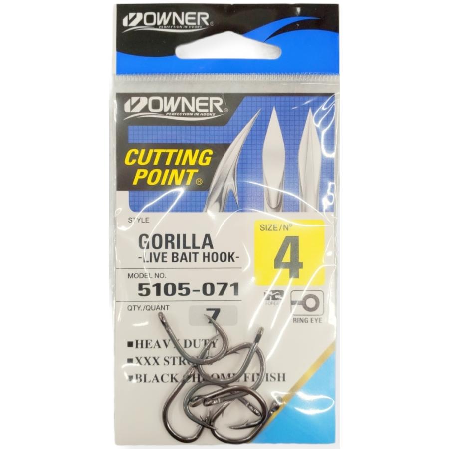 釣り針 OWNER オーナー カットゴリラ 4号 泳がせ 針 鈎 ハリ 大物 遠征