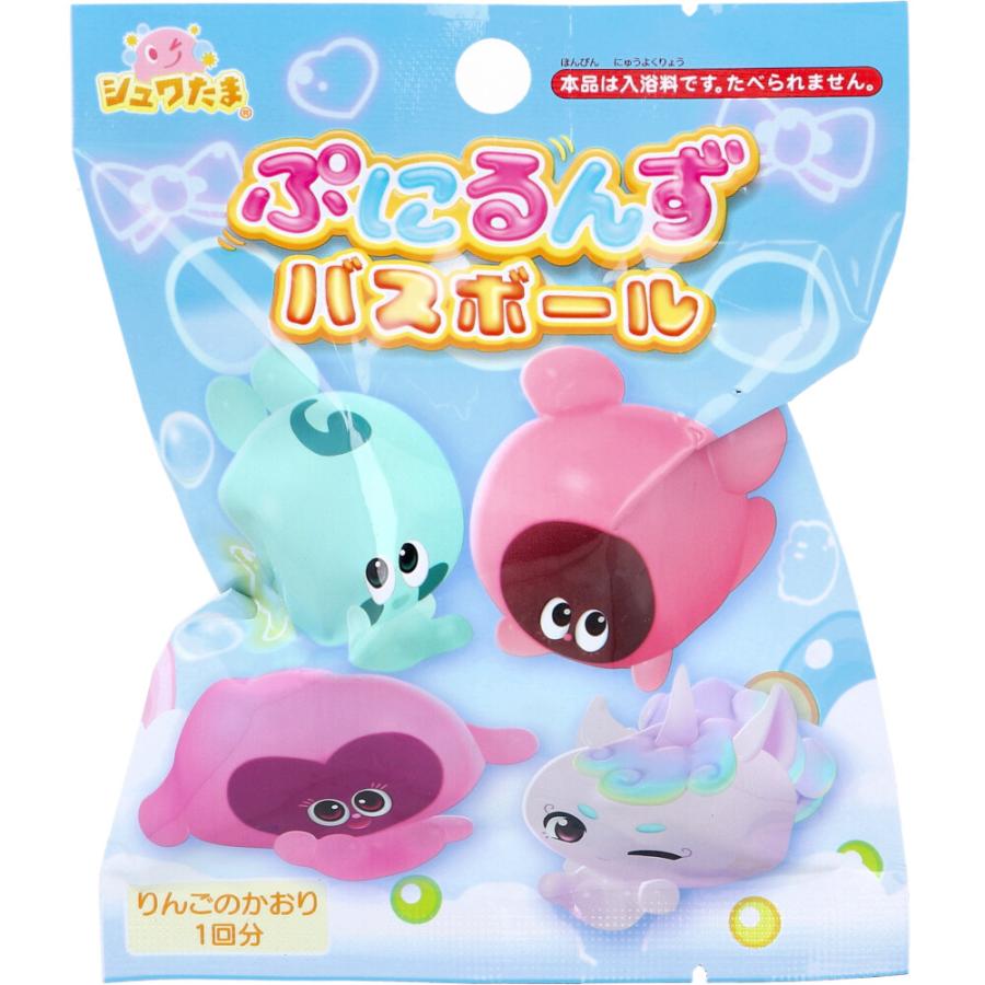サンタン シュワたま ぷにるんず バスボール りんごのかおり 75g 1回分