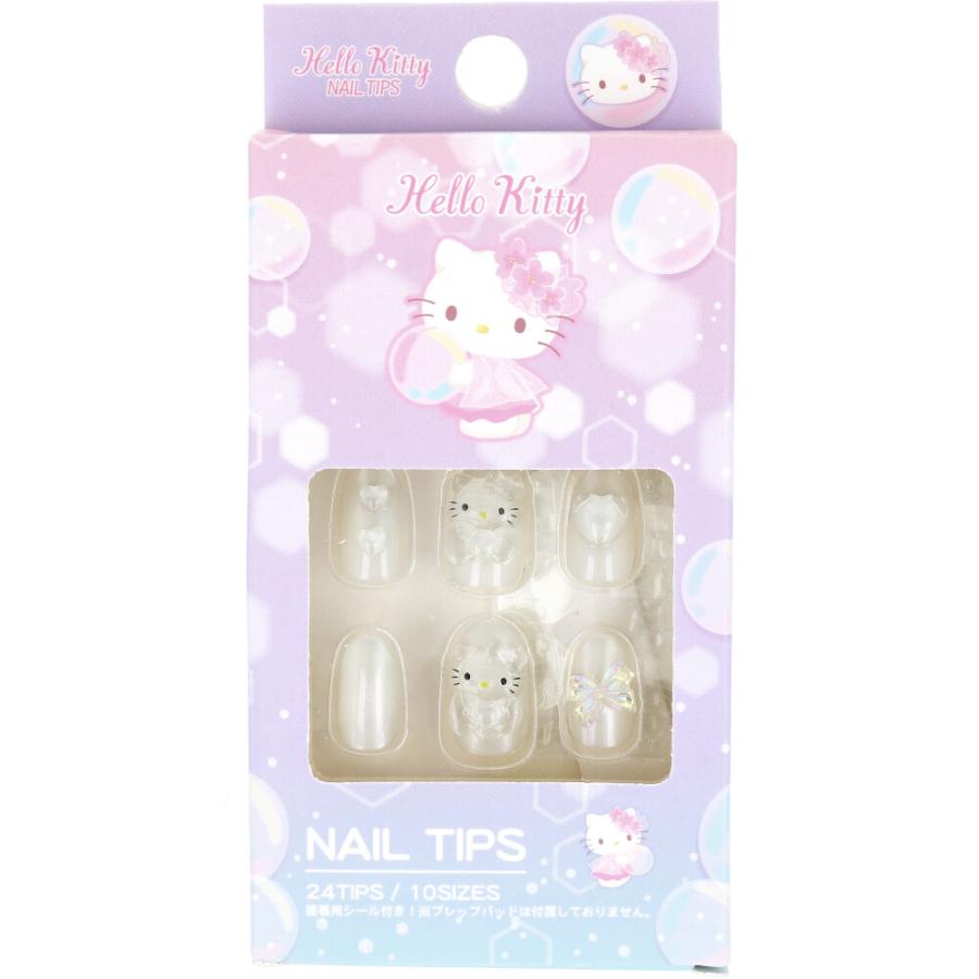 サンタン ハローキティ ネイルチップ クリア 24枚入 : 金太郎SHOP