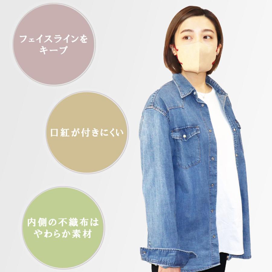 iiもの本舗 3D立体マスク バイカラー 不織布 サンドベージュ ふつう