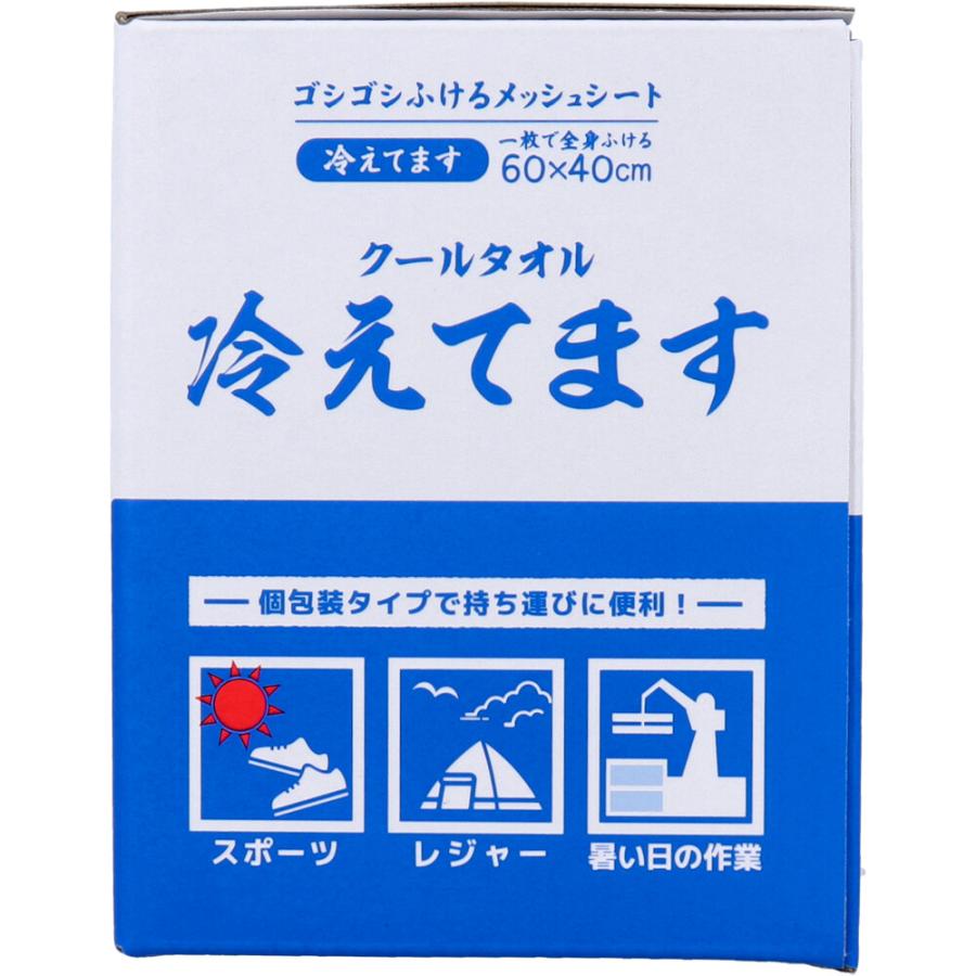 超大判 クールタオル ラージサイズ冷えてます 60×40cm 個包装 10包入