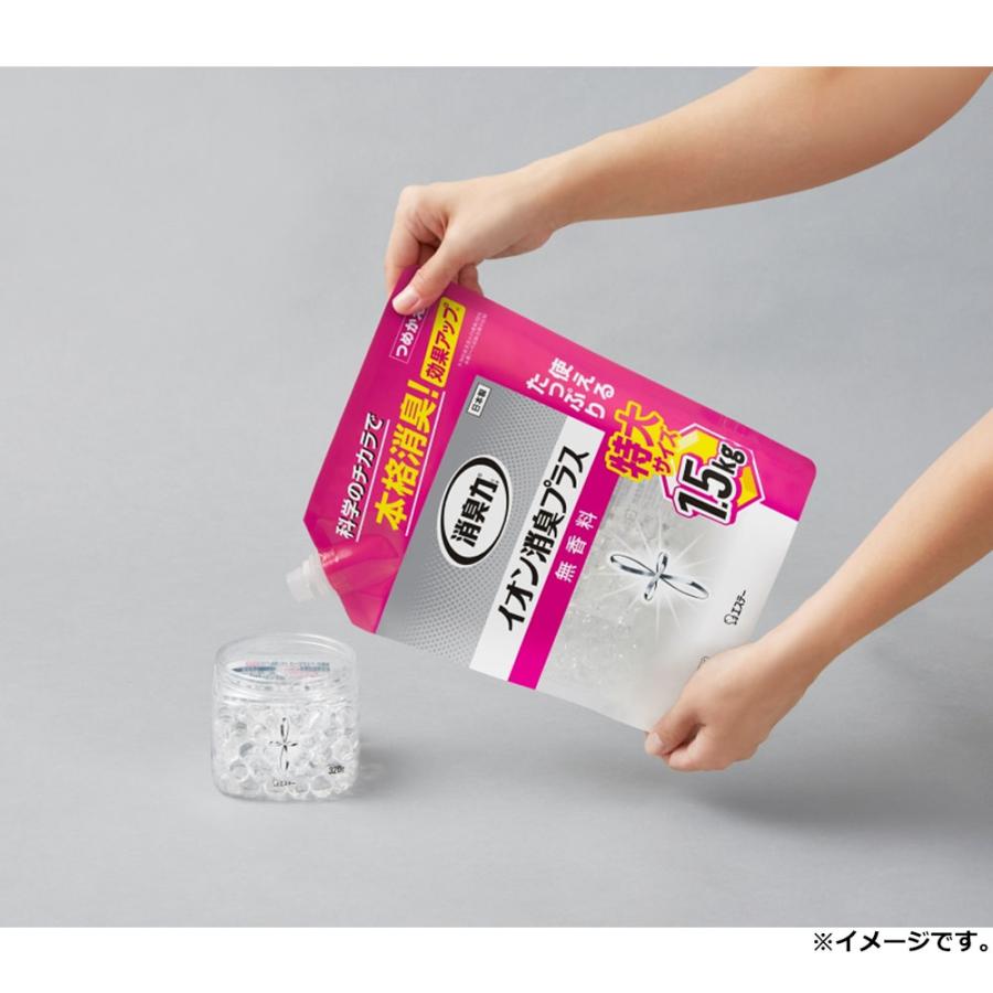 消臭力 クリアビーズ イオン消臭プラス 特大 無香料 詰替用 1.5kg : 金
