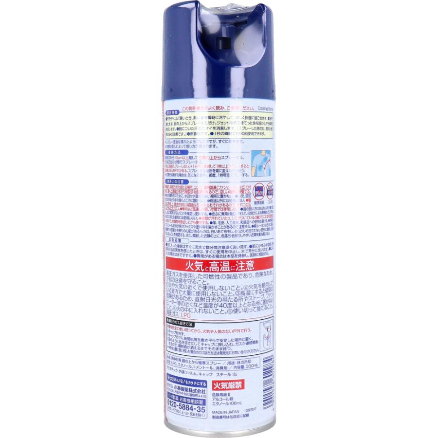 小林製薬 熱中対策 服の上から極寒スプレー 無香料 330mL : 金太郎SHOP