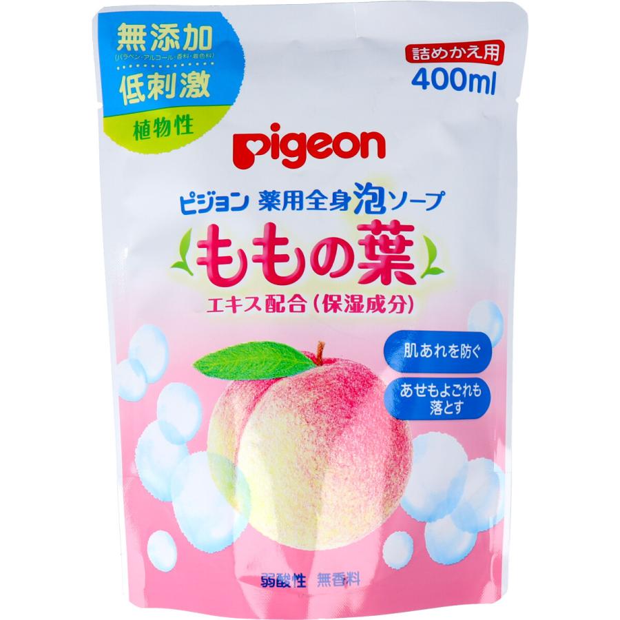 全身泡ソープ ピジョン 薬用全身泡ソープ ももの葉 詰め替え 400mL