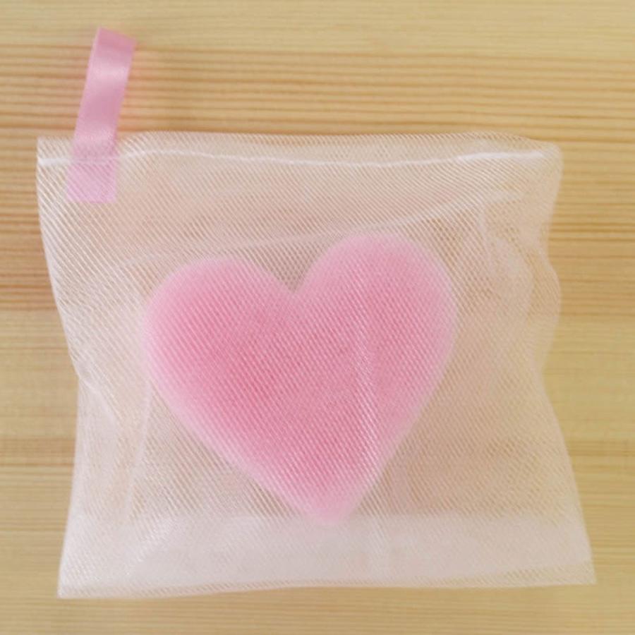 小久保工業所 ハートスポンジ入洗顔ネット 泡立て洗顔ネット 1個入